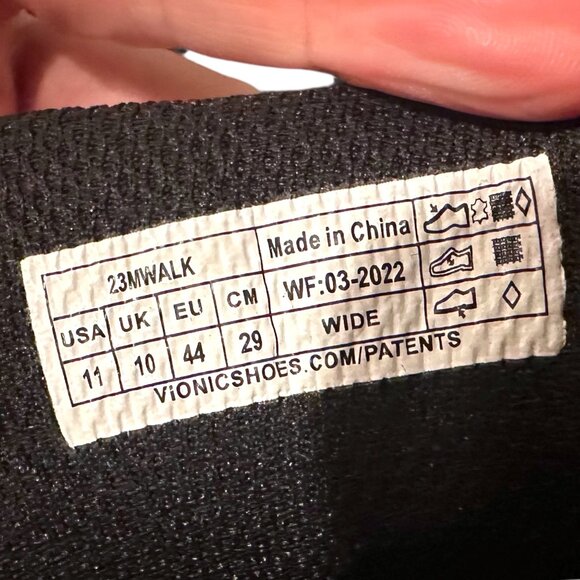 Vionic Walker Classic Men’s 11 Wide Leather Walking Shoes Orthotic Support Comfy - Picture 8 of 13